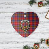 Clan Cameron of Lochiel Tartan Crest Heart Ceramic Ornament ON92 Cameron of Lochiel Tartan Tartan Christmas